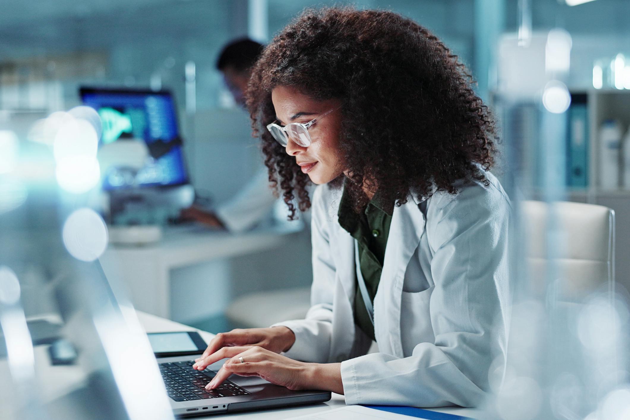 Medical researcher in a lab